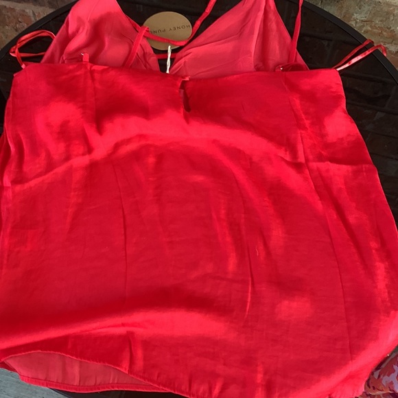 Honey Punch Bright Red Keyhole Strappy Tank Top Women's Medium NWT - Picture 3 of 10